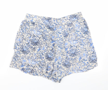 H&M Womens Multicoloured Floral  Hot Pants Shorts Size 10
