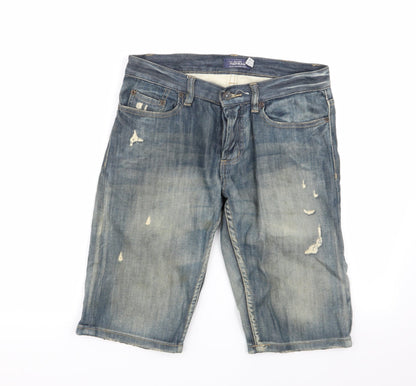 Topman Mens Blue   Chino Shorts Size 20 in