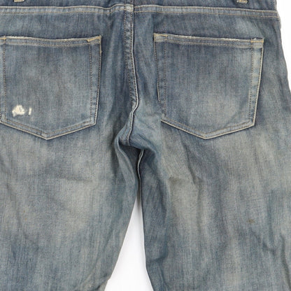 Topman Mens Blue   Chino Shorts Size 20 in