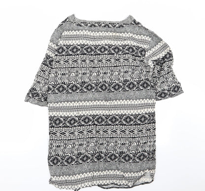 papaya holiday Womens Multicoloured Geometric  Fit & Flare  Size S