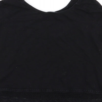 Womens UK Size 6 New Look Black Basic T-Shirt