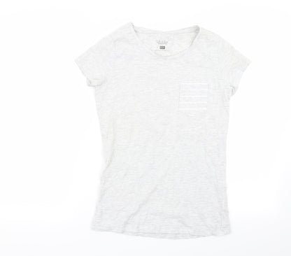 F&F Womens Grey Solid  Top Pyjama Top Size 6