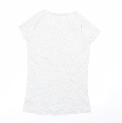 F&F Womens Grey Solid  Top Pyjama Top Size 6