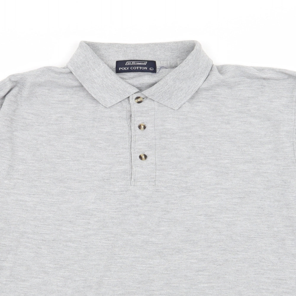 st bernard Mens Grey    Polo Size L