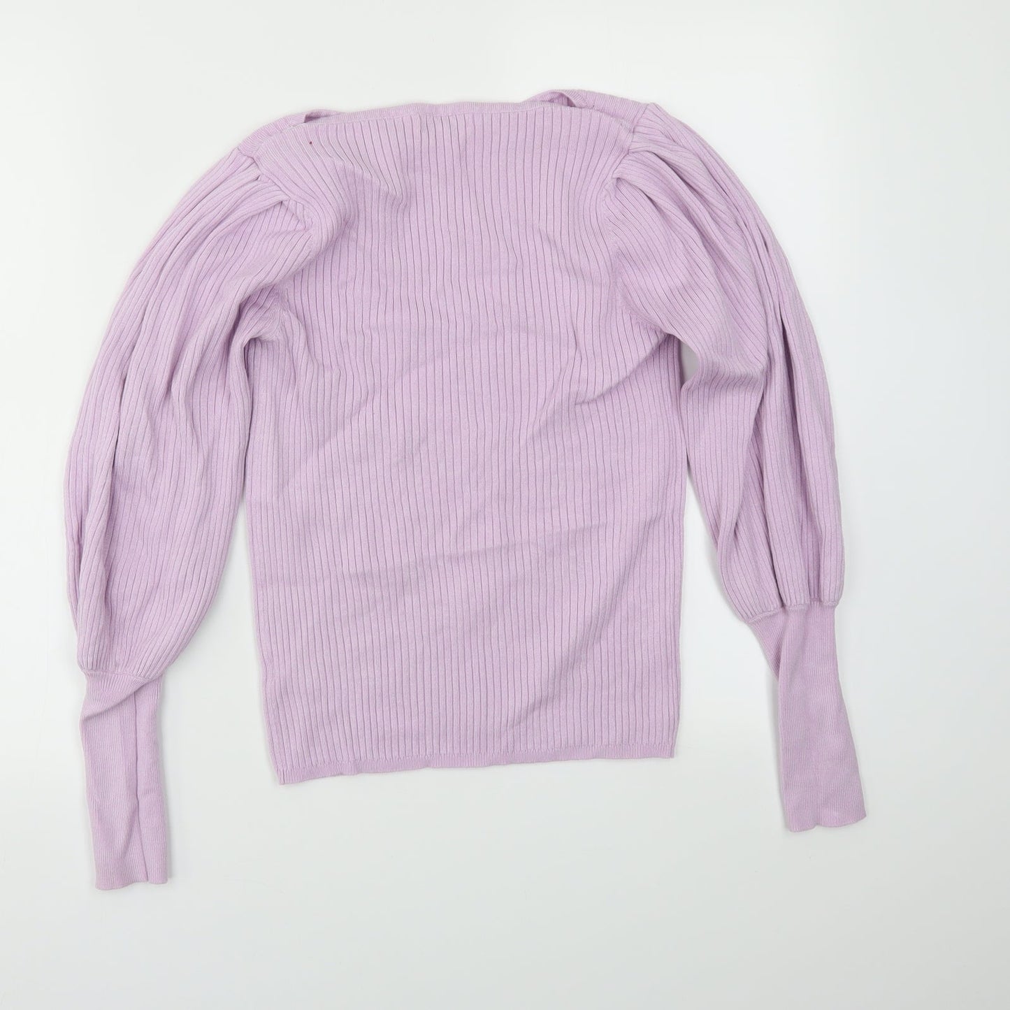 Womens UK Size M Warehouse Purple Basic T-Shirt