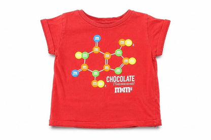 M&M Girls Red   Basic T-Shirt Size 4 Years