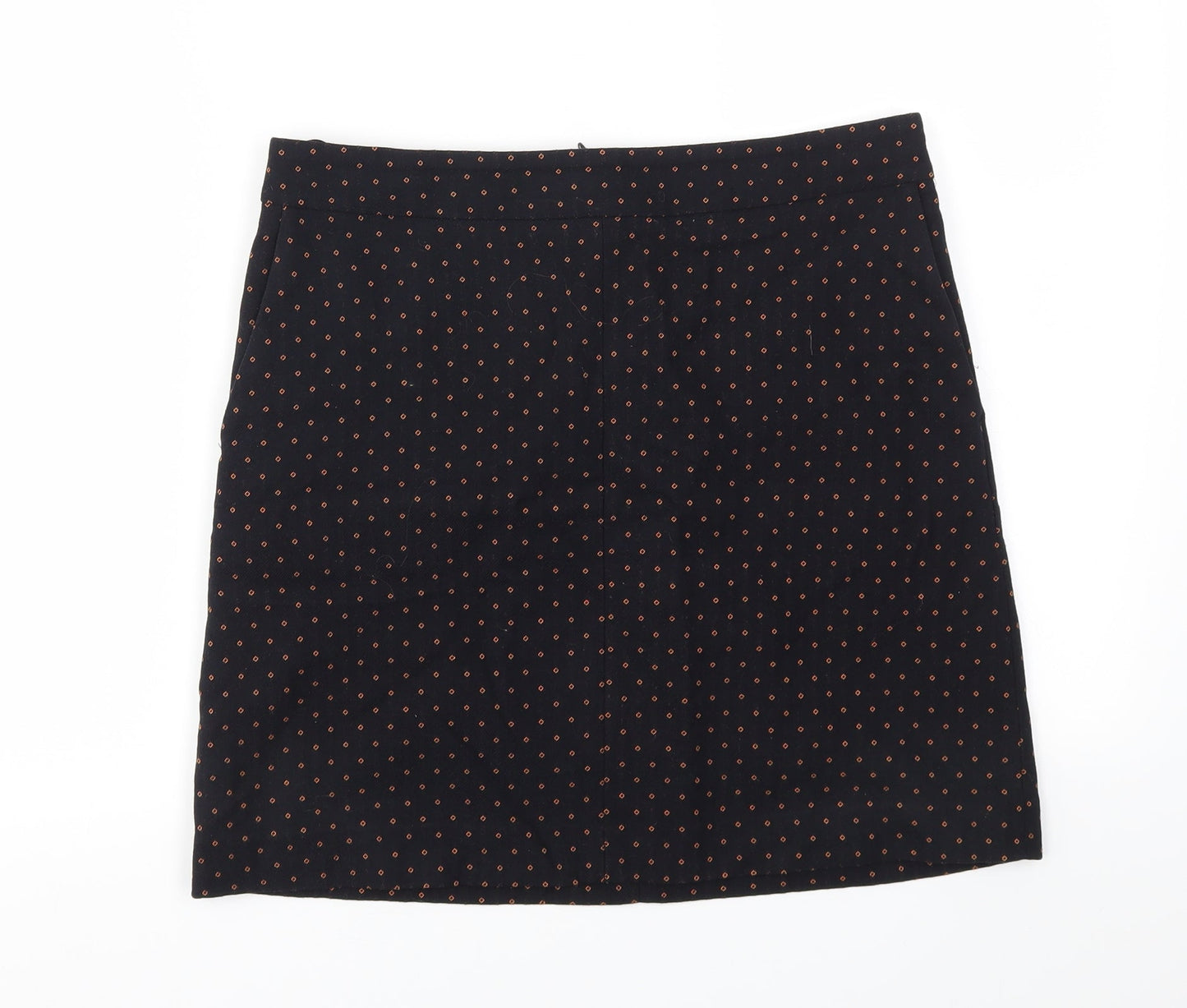 NEXT Womens Black Polka Dot  A-Line Skirt Size 8