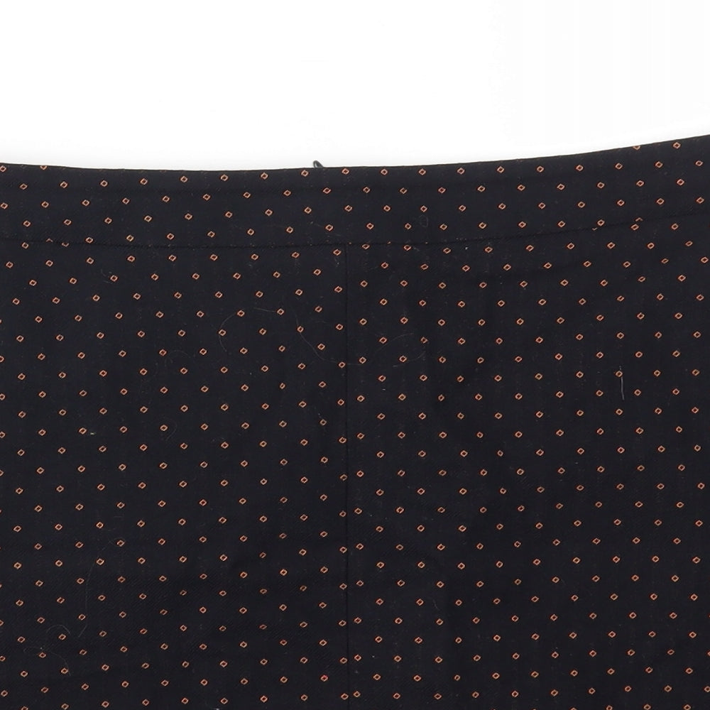 NEXT Womens Black Polka Dot  A-Line Skirt Size 8