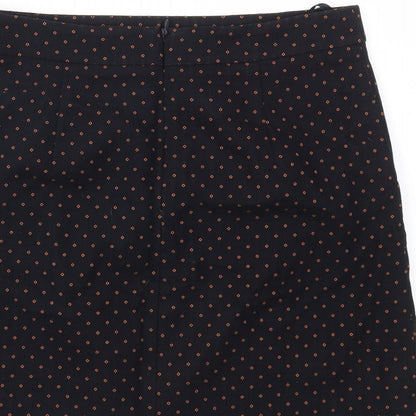 NEXT Womens Black Polka Dot  A-Line Skirt Size 8