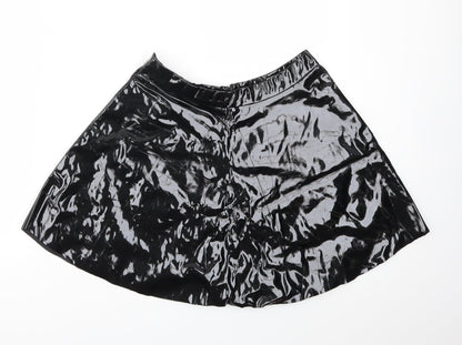 Hearts & Bows Womens Black   Flare Skirt Size 10