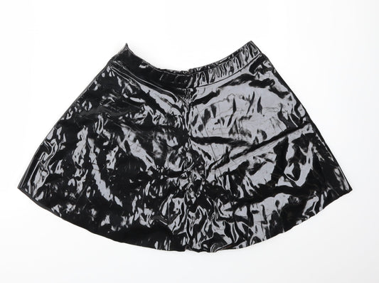 Hearts & Bows Womens Black   Flare Skirt Size 10