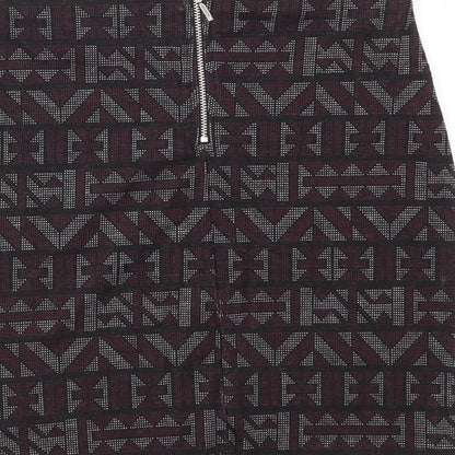 New Look Womens Multicoloured Argyle/Diamond  A-Line Skirt Size 10  - stretch waistband