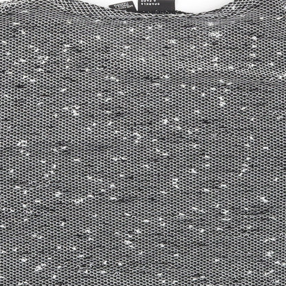 Womens UK Size XS Sparkle & Fade Black Cropped T-Shirt