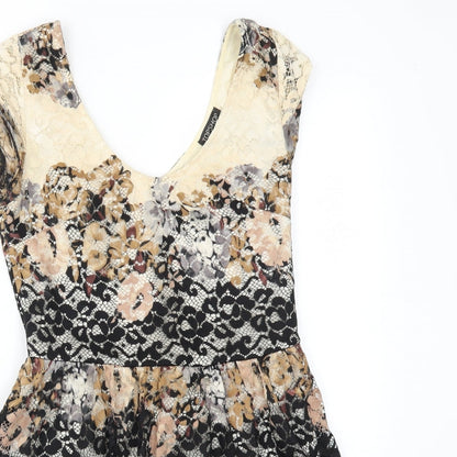 Topshop Womens Multicoloured   Fit & Flare  Size 6