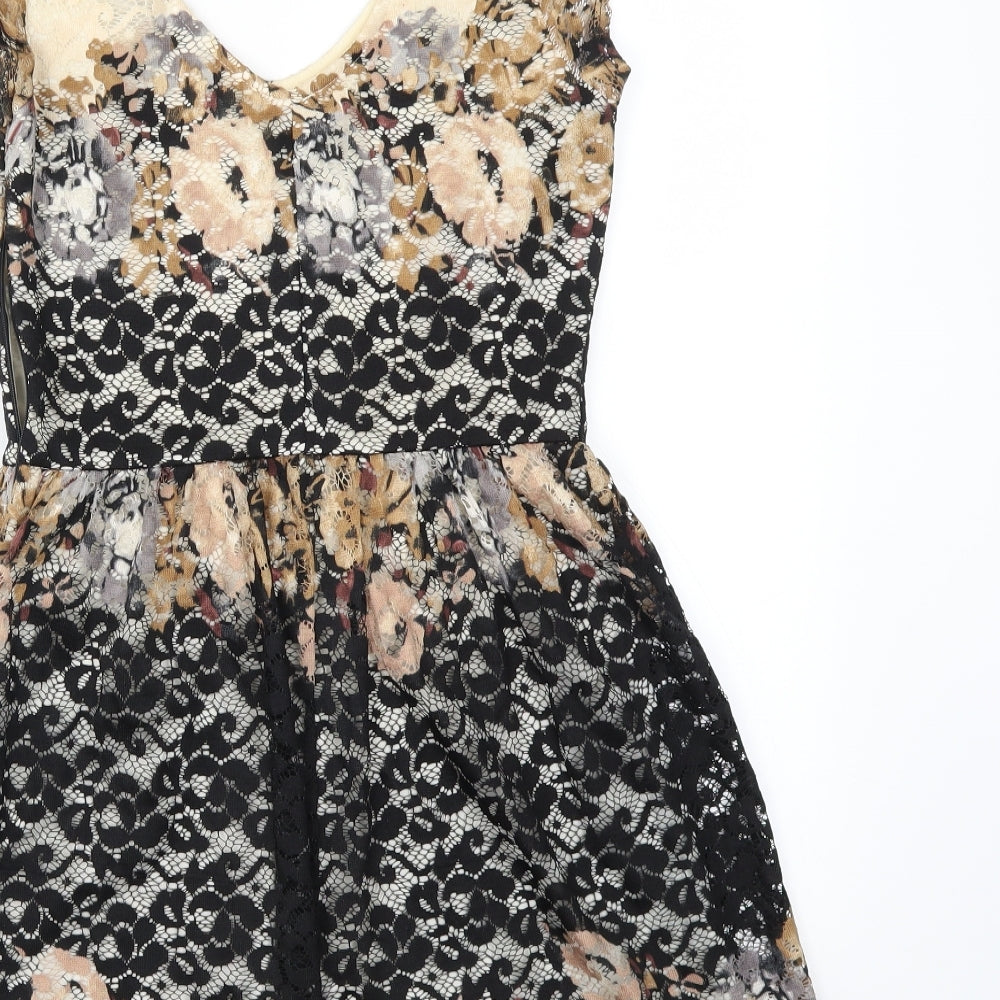 Topshop Womens Multicoloured   Fit & Flare  Size 6
