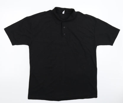 Preworn Mens Black    Polo Size 2XL