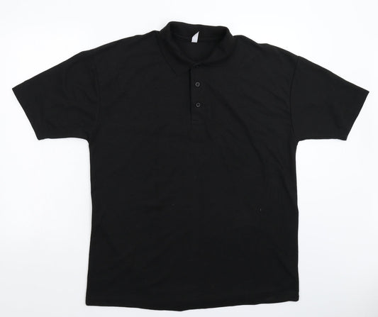 Preworn Mens Black    Polo Size 2XL