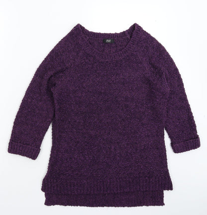F&F Womens Purple  Knit Pullover Jumper Size 12