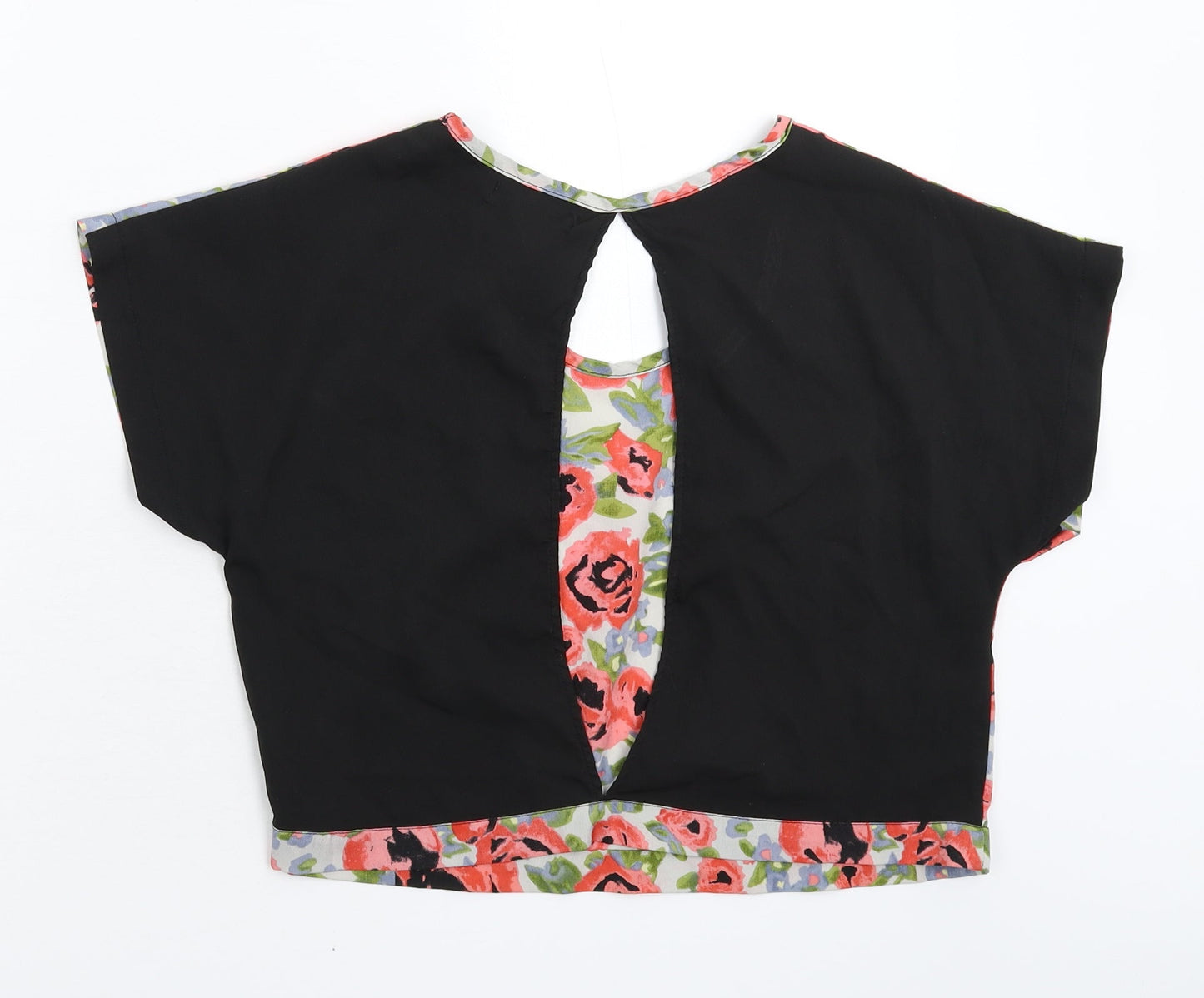 Womens UK Size 8 Atmosphere Multicoloured Cropped T-Shirt