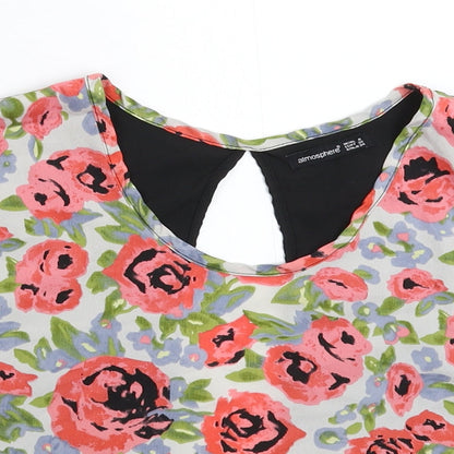 Womens UK Size 8 Atmosphere Multicoloured Cropped T-Shirt