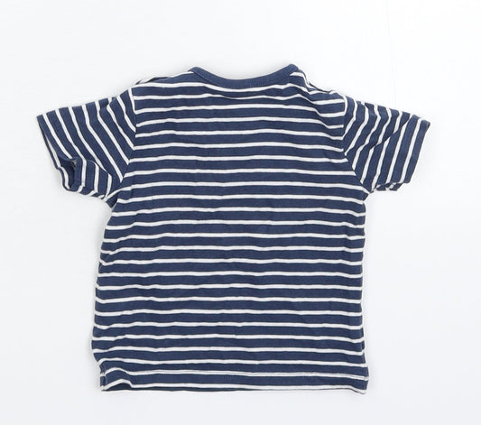 TU Baby Blue Striped  Basic T-Shirt Size 3-6 Months