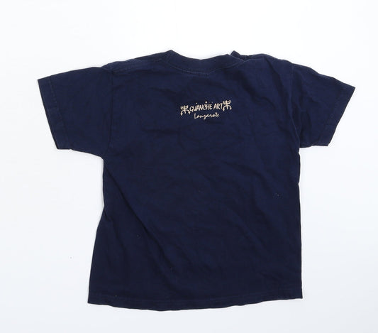 Russell Boys Blue   Basic T-Shirt Size 5-6 Years