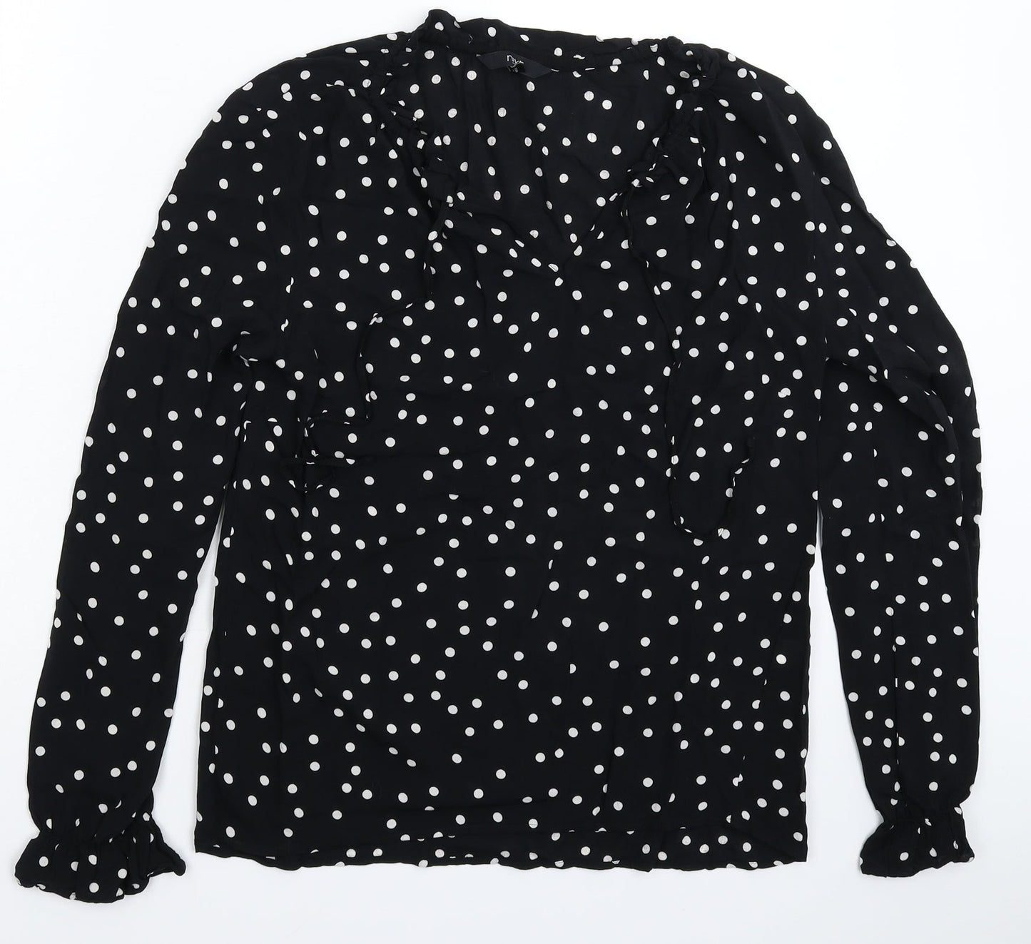 Womens UK Size 8 NEXT Black Basic Blouse