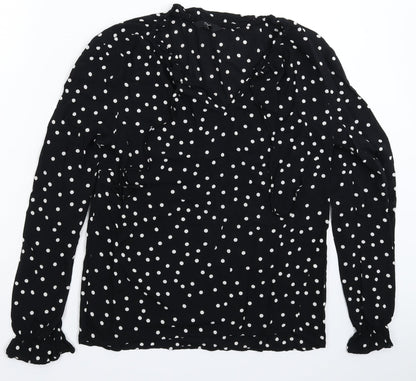 Womens UK Size 8 NEXT Black Basic Blouse