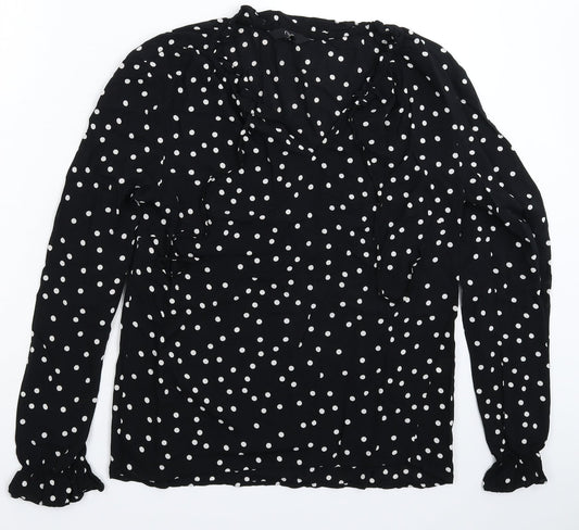 Womens UK Size 8 NEXT Black Basic Blouse