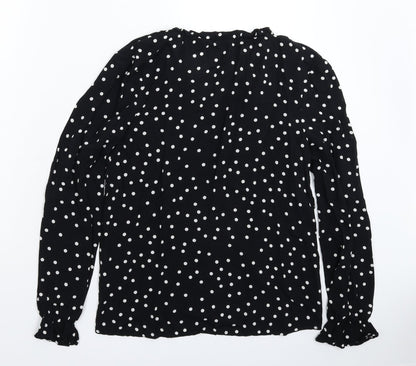 Womens UK Size 8 NEXT Black Basic Blouse