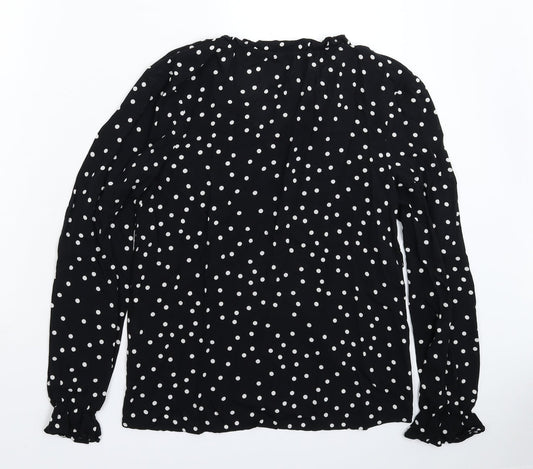 Womens UK Size 8 NEXT Black Basic Blouse