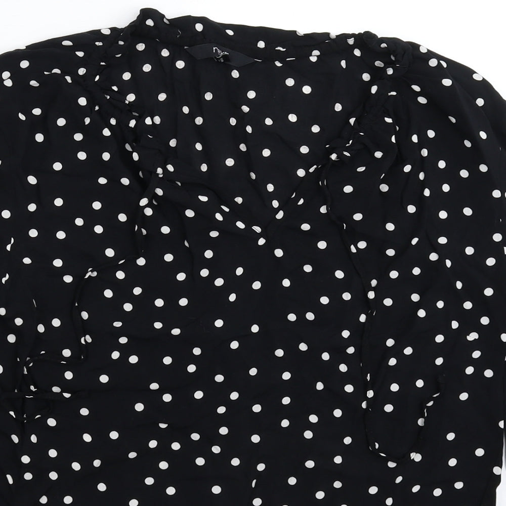 Womens UK Size 8 NEXT Black Basic Blouse