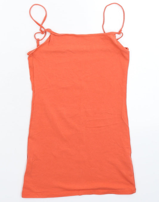 Womens UK Size 6 Atmosphere Orange Basic Tank