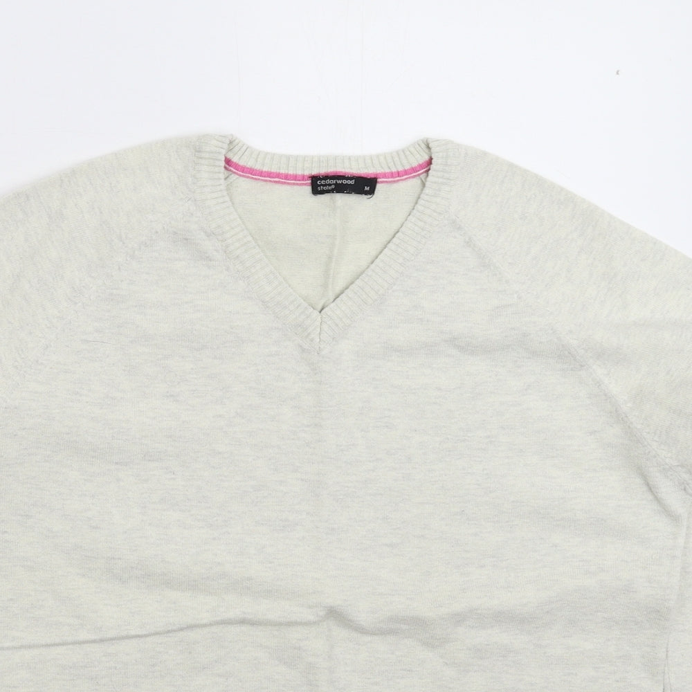 Cedar Wood State Mens Grey  Knit Pullover Jumper Size M