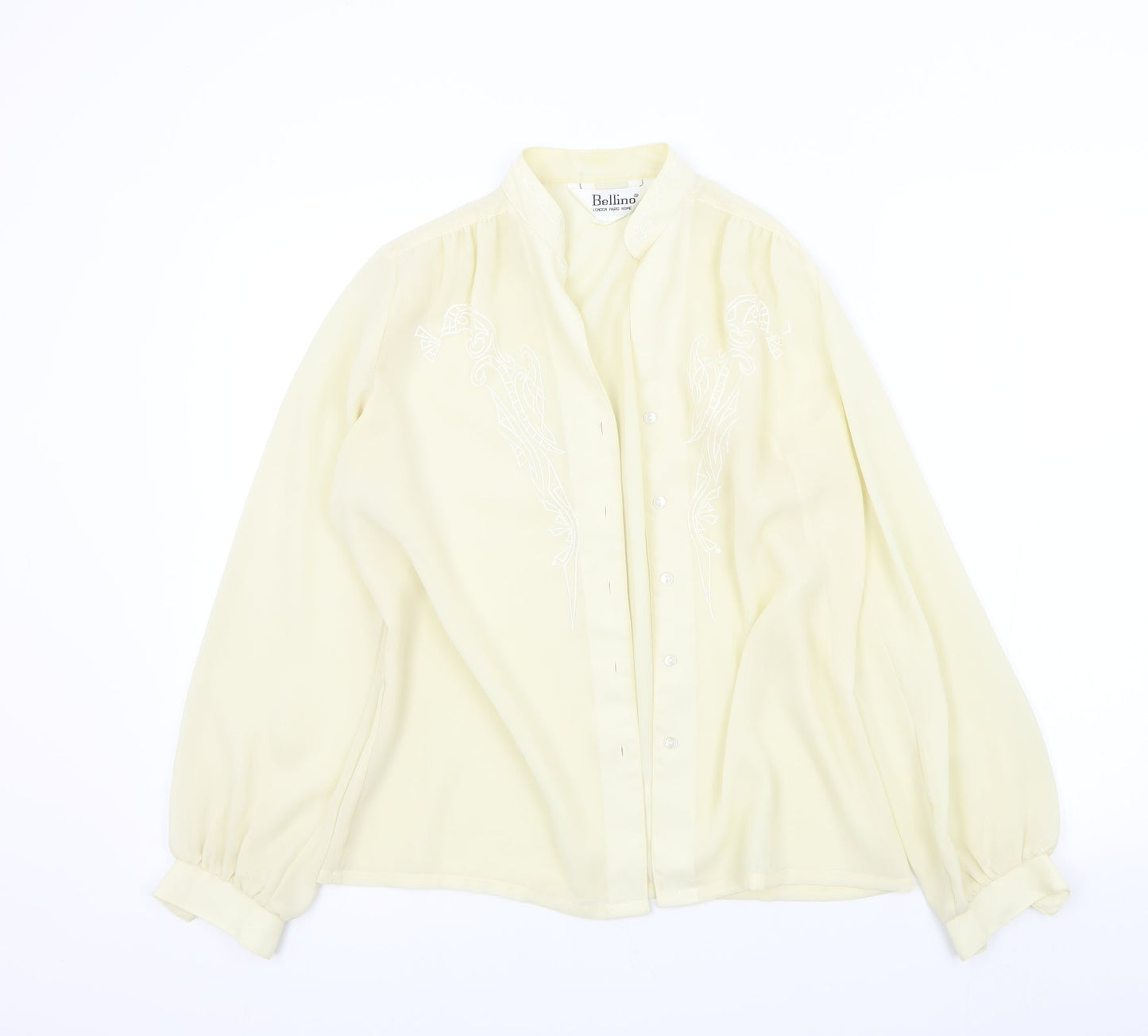 Womens UK Size 12 bellino Beige Basic Button-Up