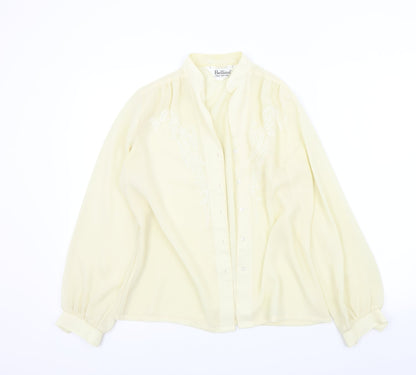 Womens UK Size 12 bellino Beige Basic Button-Up
