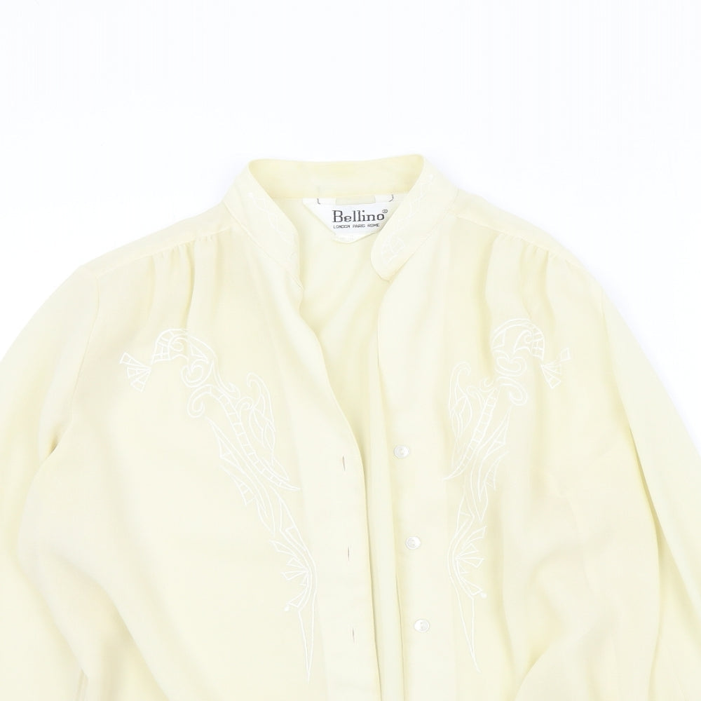 Womens UK Size 12 bellino Beige Basic Button-Up