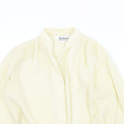 Womens UK Size 12 bellino Beige Basic Button-Up
