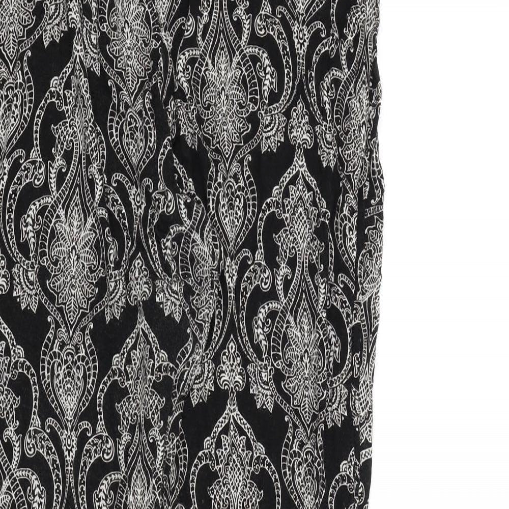 Cynthia Rowley Womens Black Geometric  Jogger Trousers Size XL L29 in