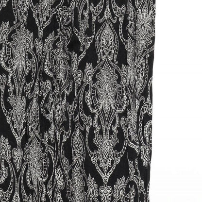 Cynthia Rowley Womens Black Geometric  Jogger Trousers Size XL L29 in