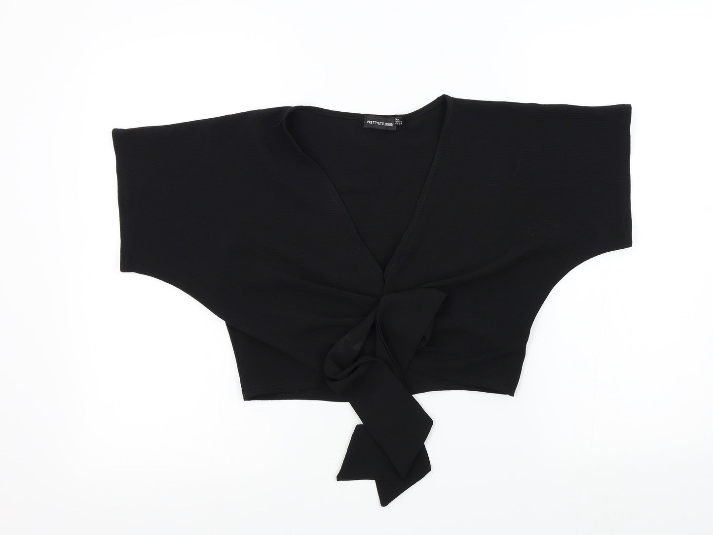 PRETTYLITTLETHING Womens Black   Basic Blouse Size 6