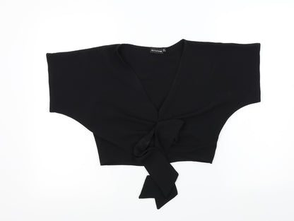 PRETTYLITTLETHING Womens Black   Basic Blouse Size 6