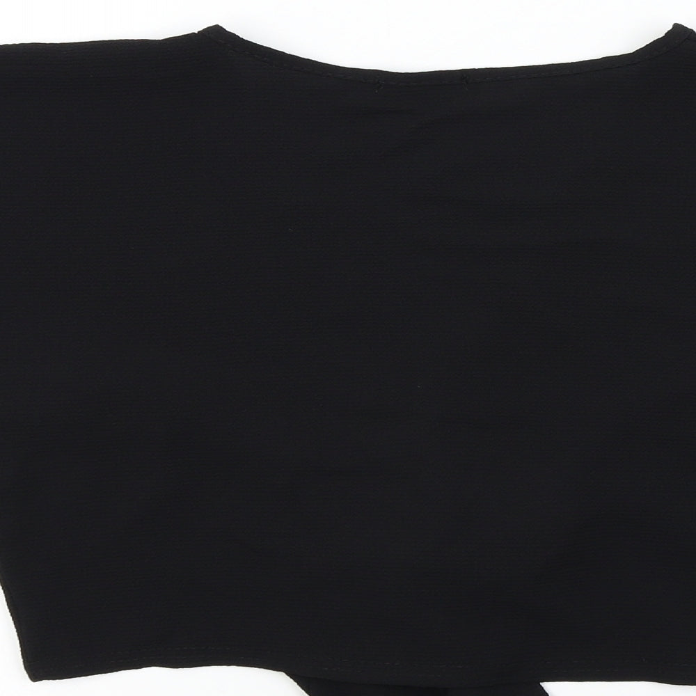 PRETTYLITTLETHING Womens Black   Basic Blouse Size 6
