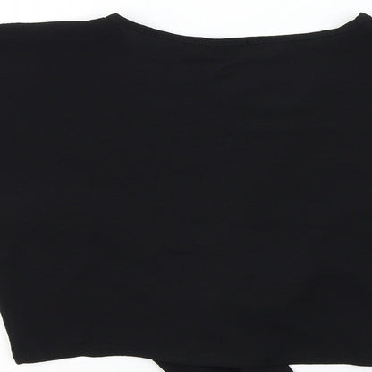 PRETTYLITTLETHING Womens Black   Basic Blouse Size 6