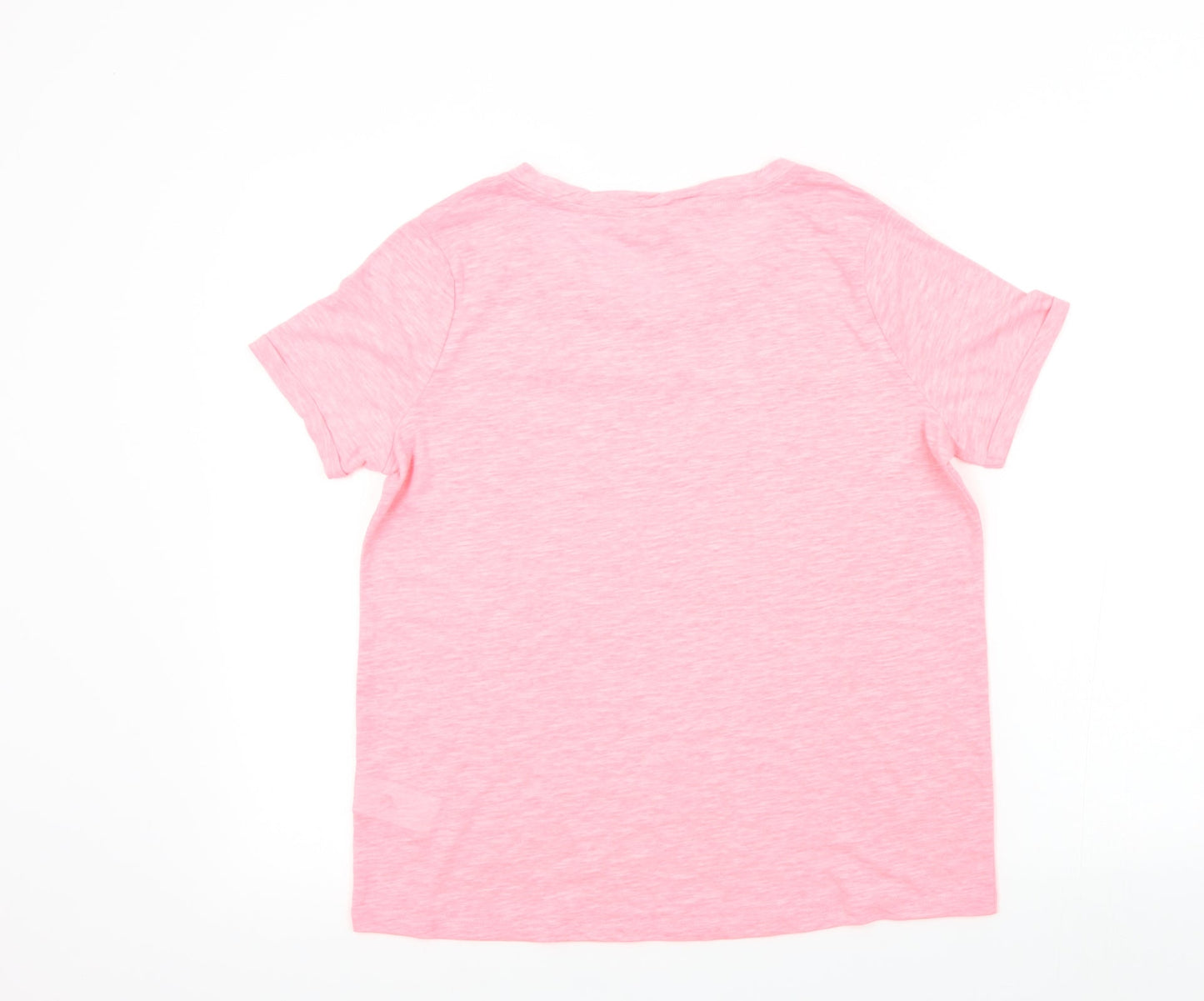 Womens UK Size S RESERVED Pink Basic T-Shirt