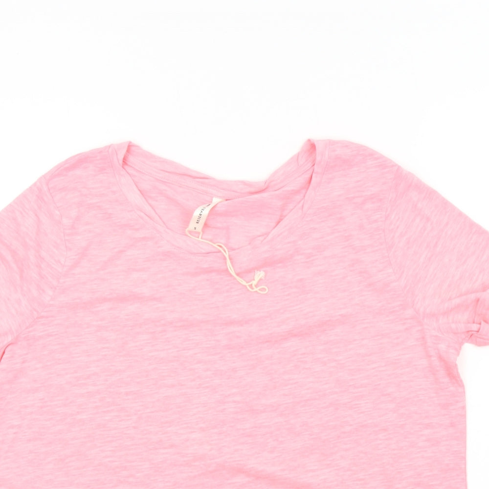 Womens UK Size S RESERVED Pink Basic T-Shirt