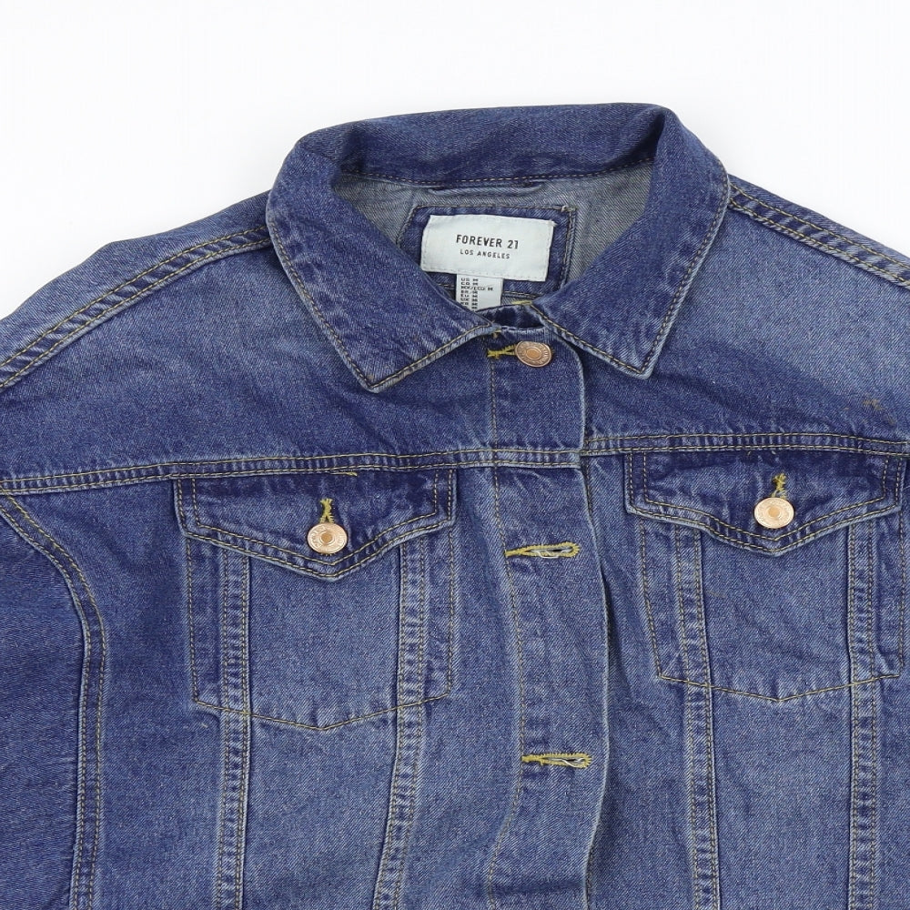 Womens UK Size M FOREVER 21 Blue Jacket