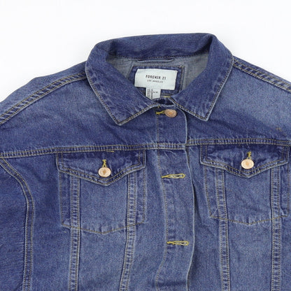 Womens UK Size M FOREVER 21 Blue Jacket