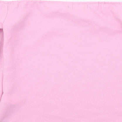 RAVI FAMOUSE Womens Pink Colourblock  Basic Blouse Size 8