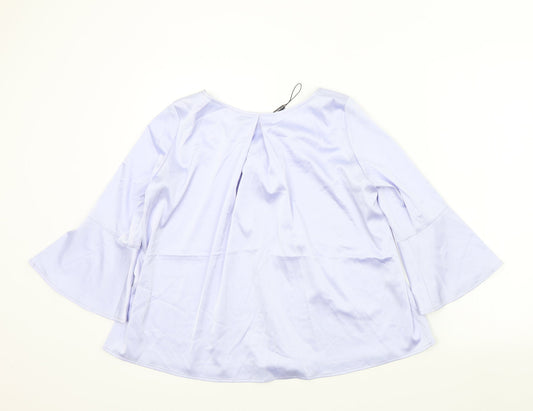 Womens UK Size 8 Misstruth Purple Basic Blouse
